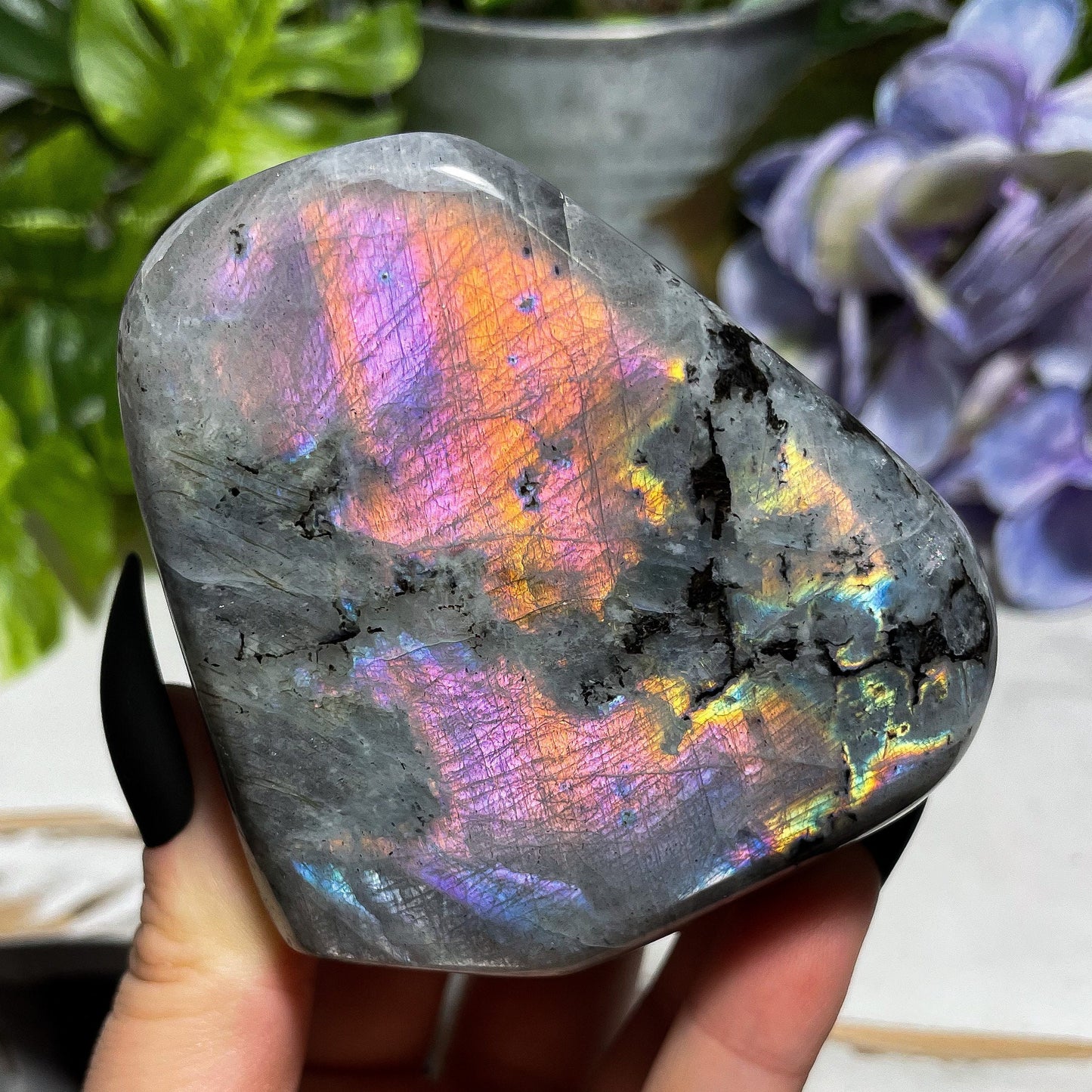 Purple Rainbow Labradorite