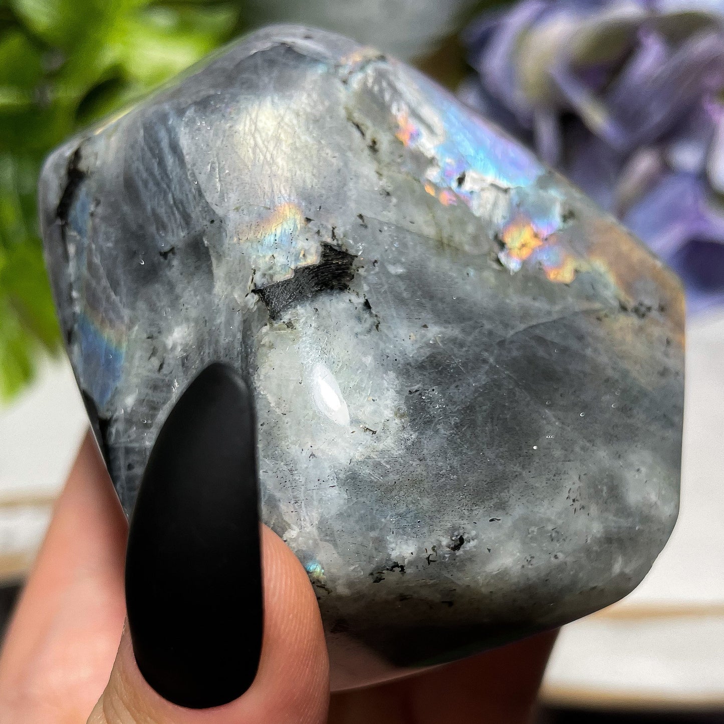 Purple Rainbow Labradorite