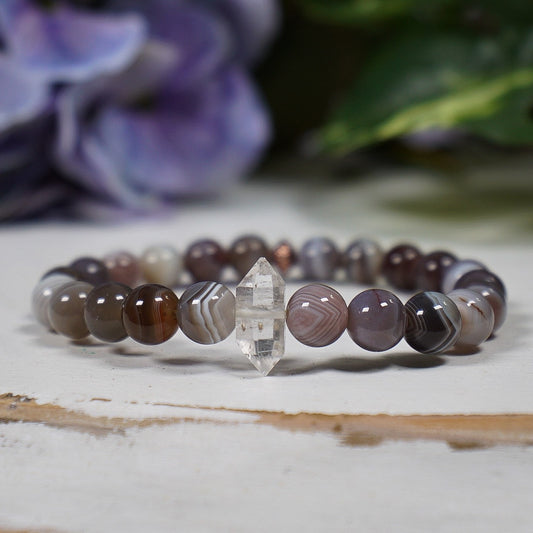 Herkimer Diamond Agate Bracelet