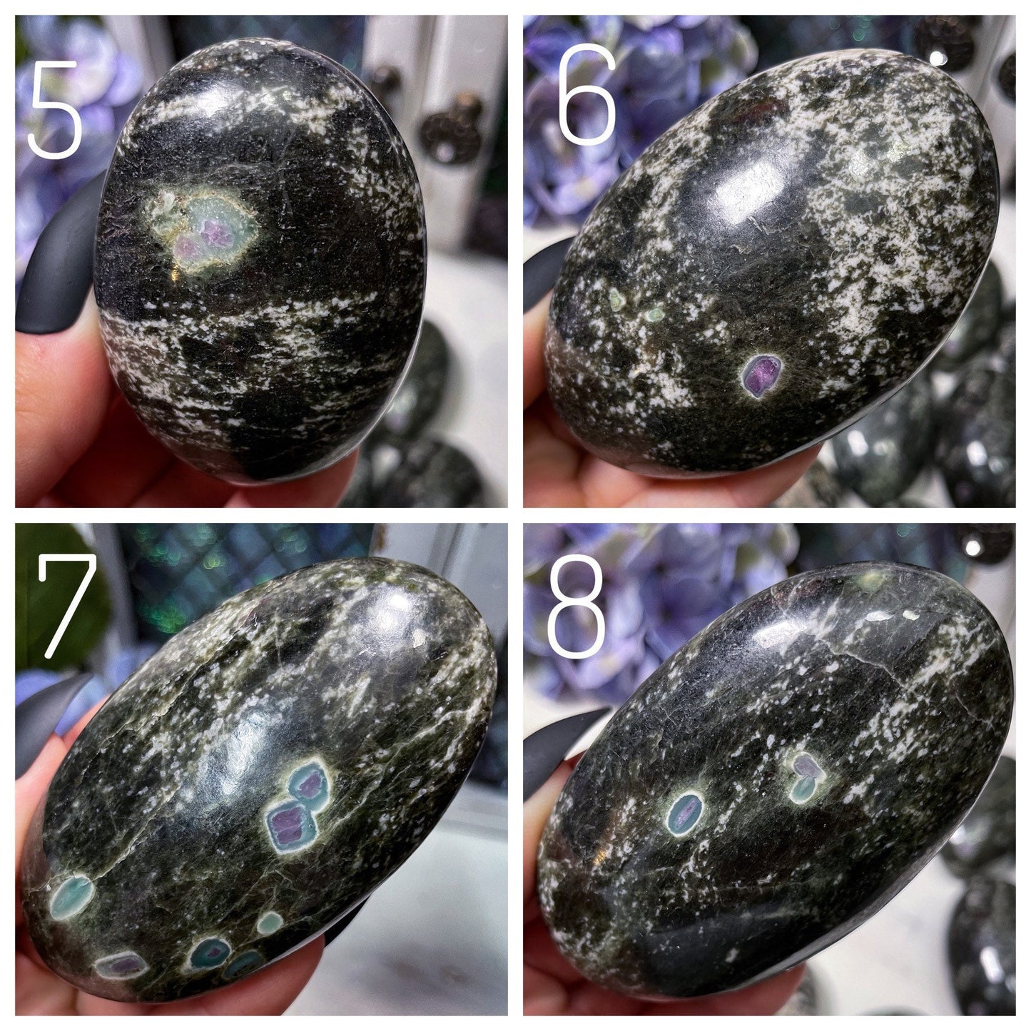 Ruby Zoisite Palm Stones