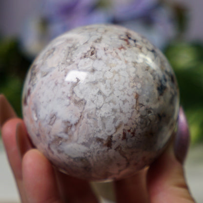 Flower Banded Agate Sphere