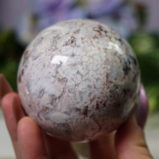 Flower Banded Agate Sphere