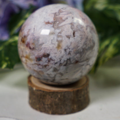 Flower Banded Agate Sphere