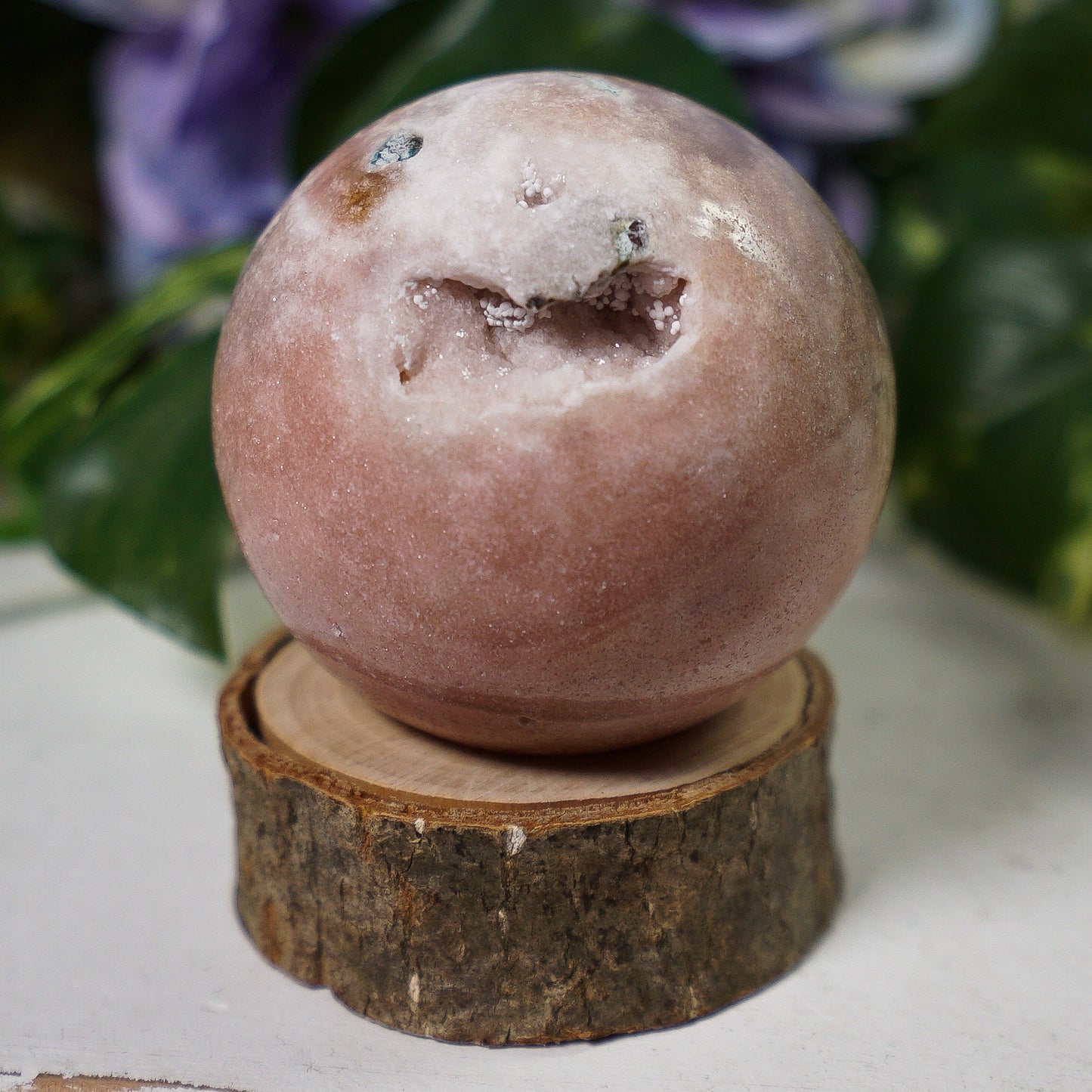 Druzy Pink Amethyst Sphere