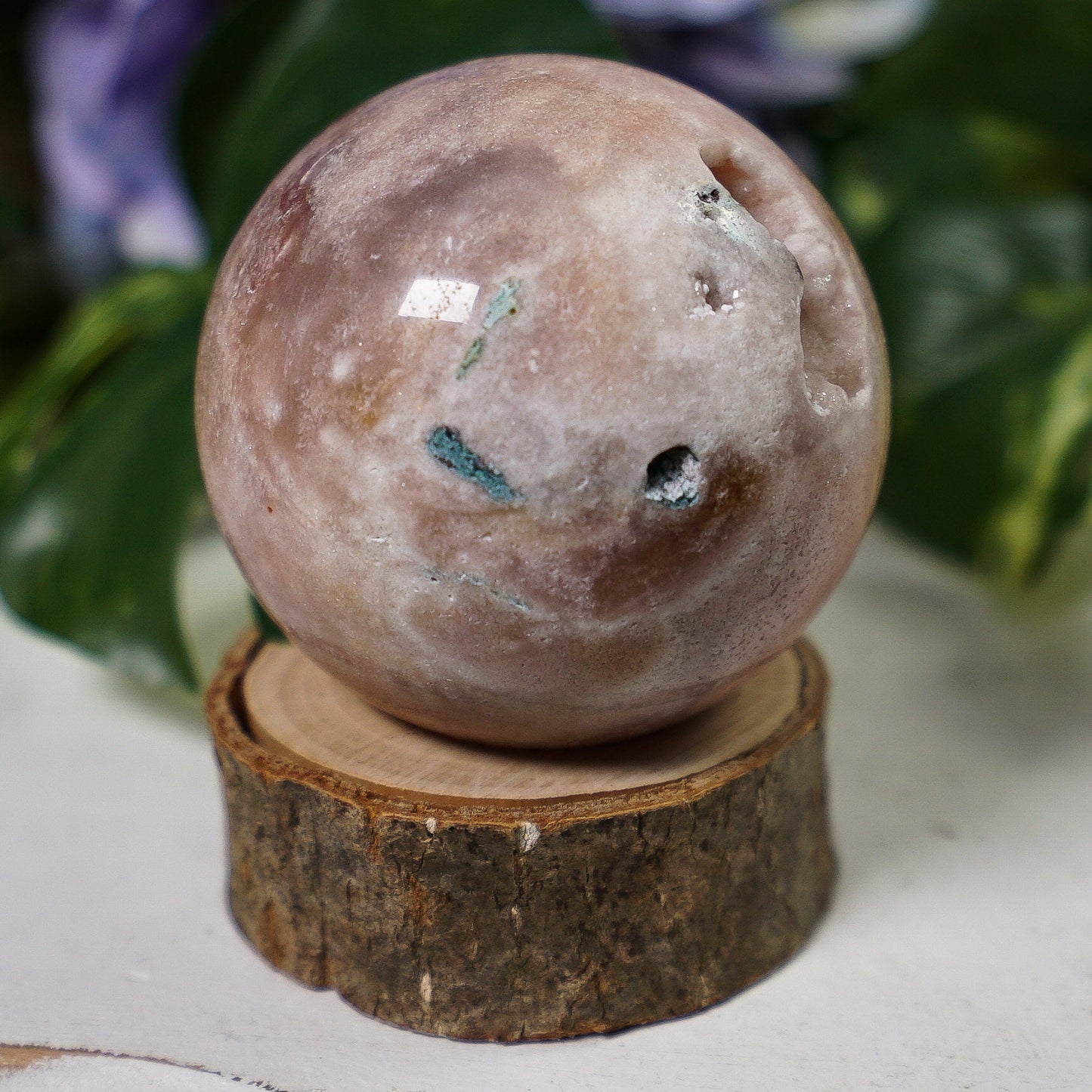 Druzy Pink Amethyst Sphere