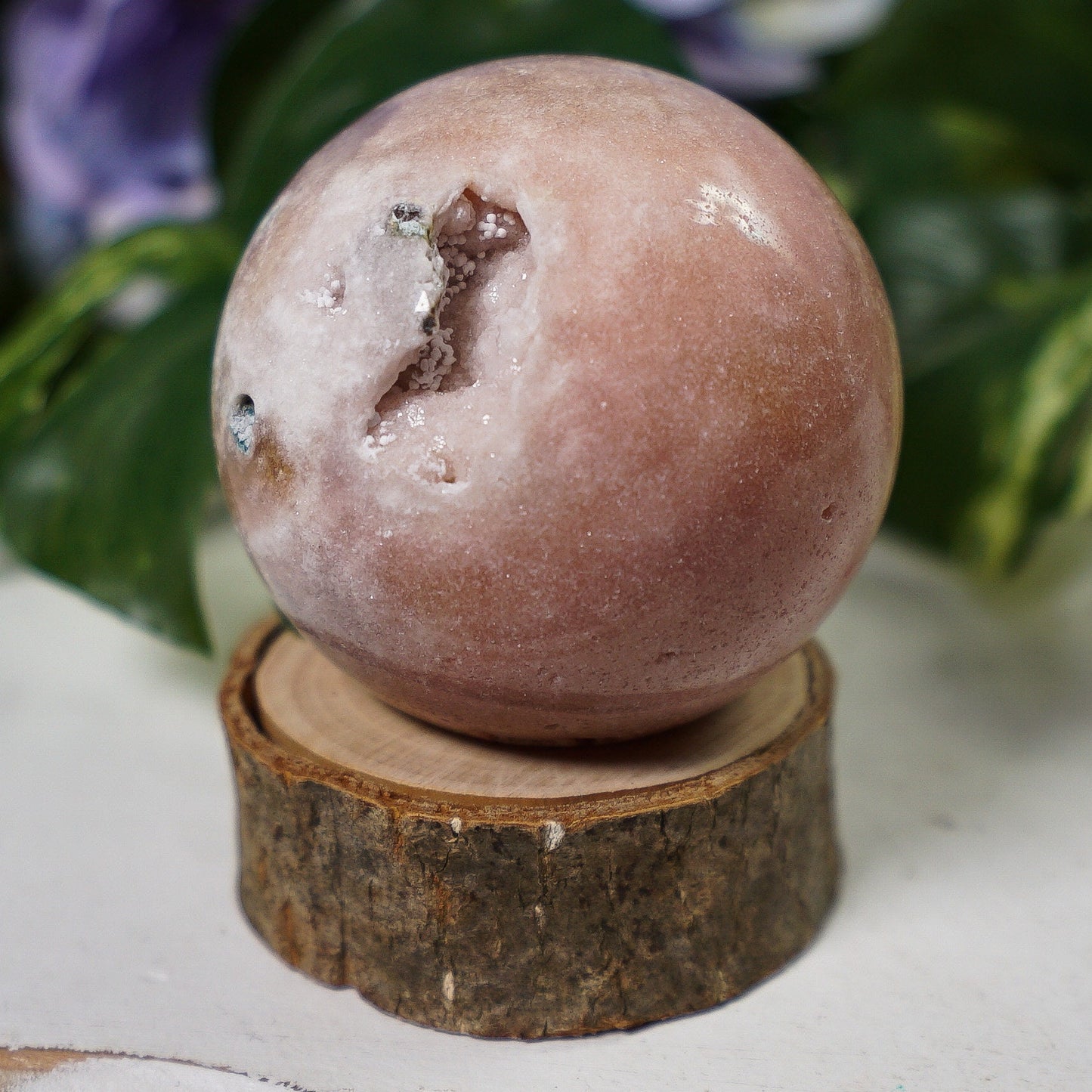 Druzy Pink Amethyst Sphere
