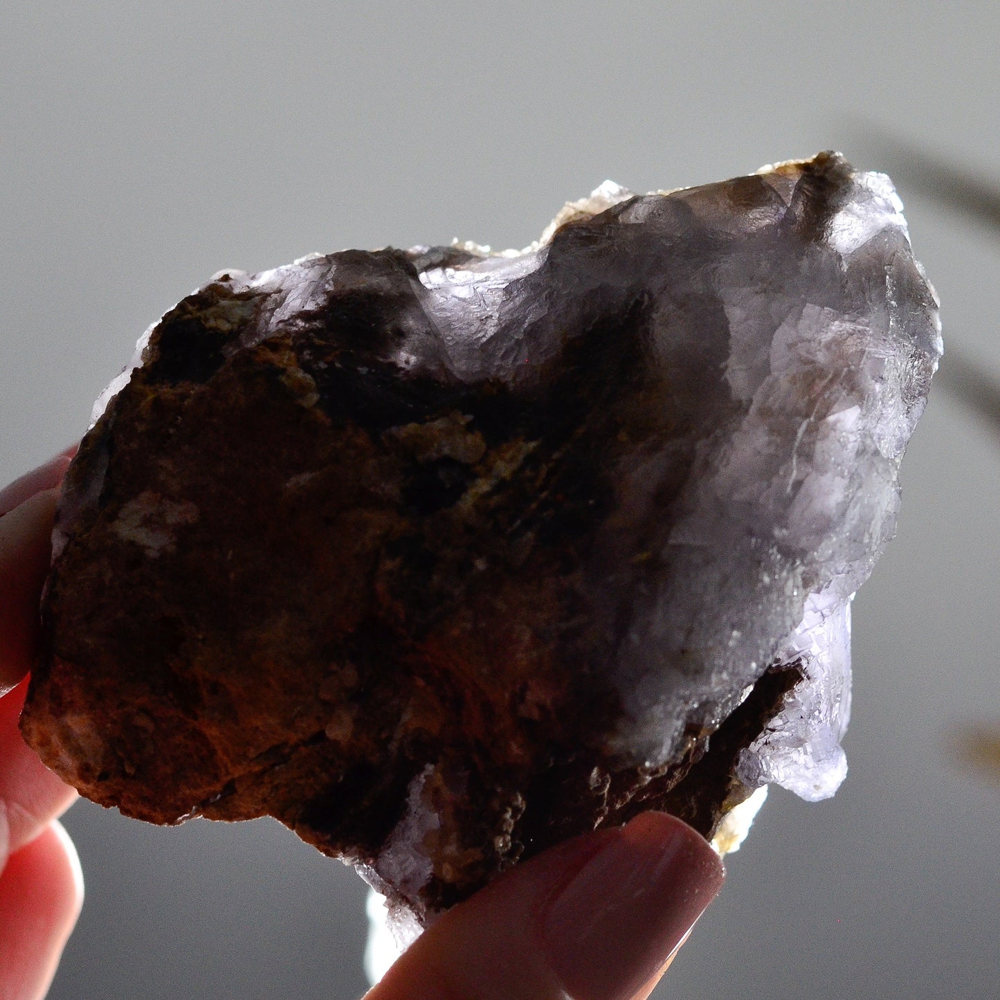 Raw Druzy Gray Blue Cubic Fluorite Cluster