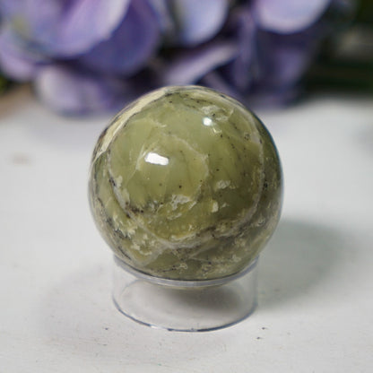 Pastel Green Serpentine Sphere