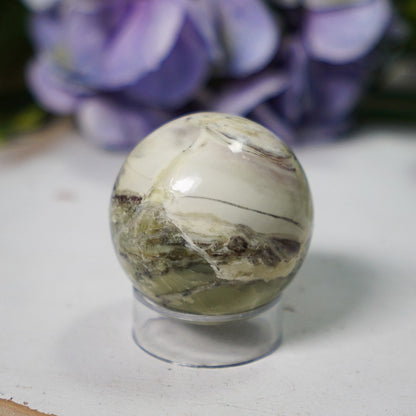 Pastel Green Serpentine Sphere