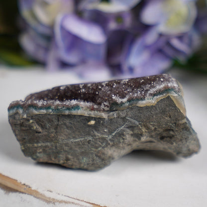 Teal Maroon Amethyst Eye