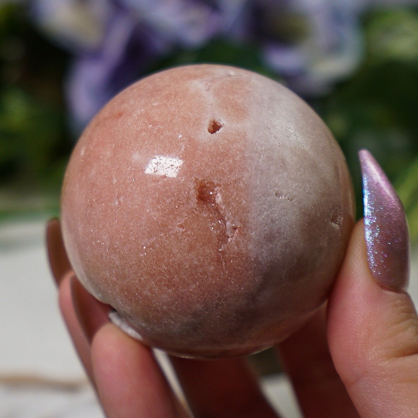 Druzy Pink Amethyst Sphere