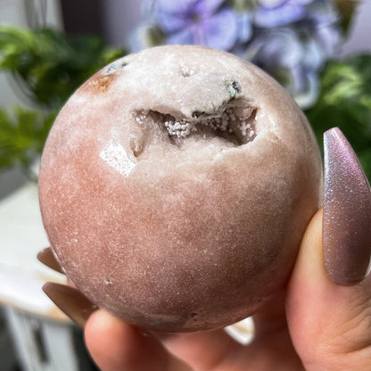 Druzy Pink Amethyst Sphere