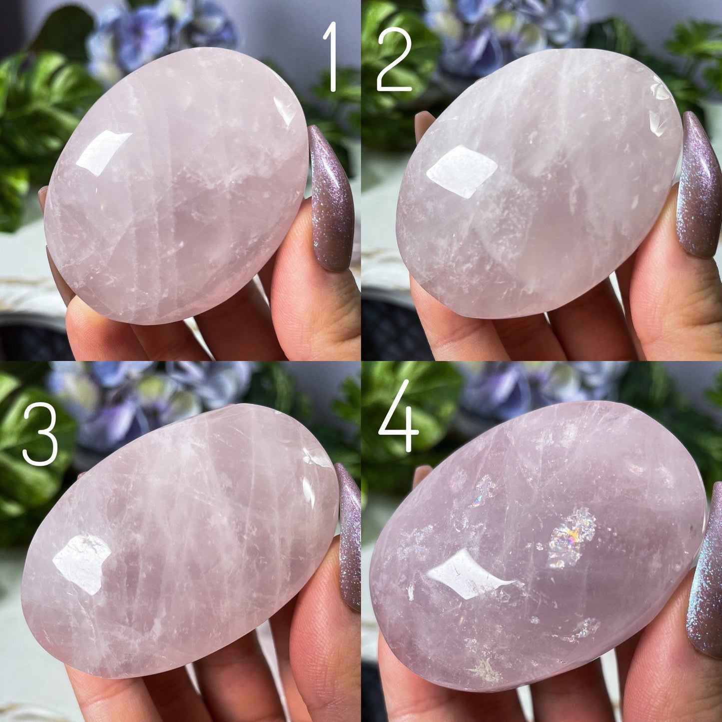 Rose Quartz Palm Stones