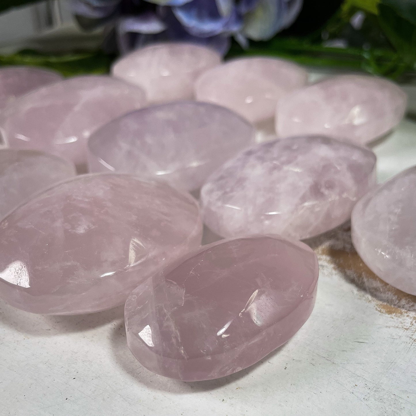 Rose Quartz Palm Stones