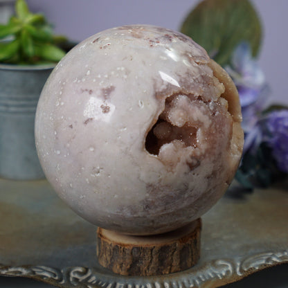 XL Druzy Pink Amethyst Sphere