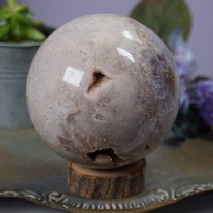 XL Druzy Pink Amethyst Sphere