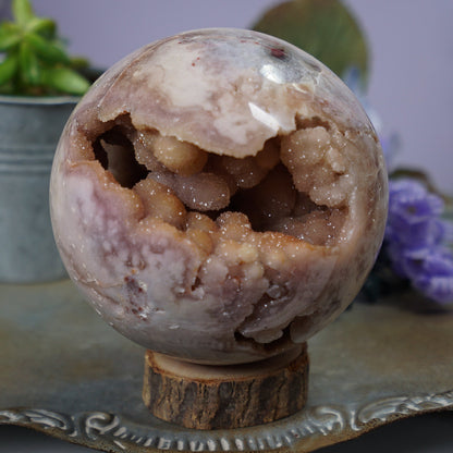 XL Druzy Pink Amethyst Sphere
