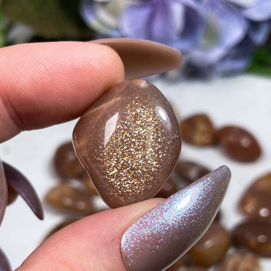 Confetti Sunstone & Moonstone Tumbles