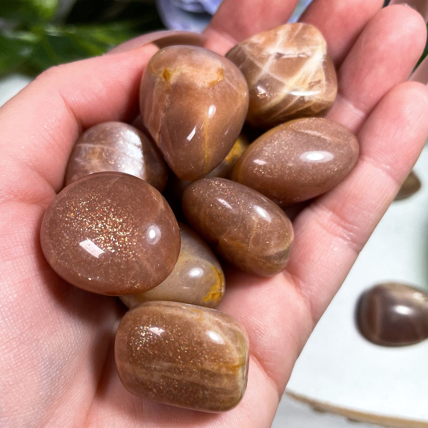 Confetti Sunstone & Moonstone Tumbles