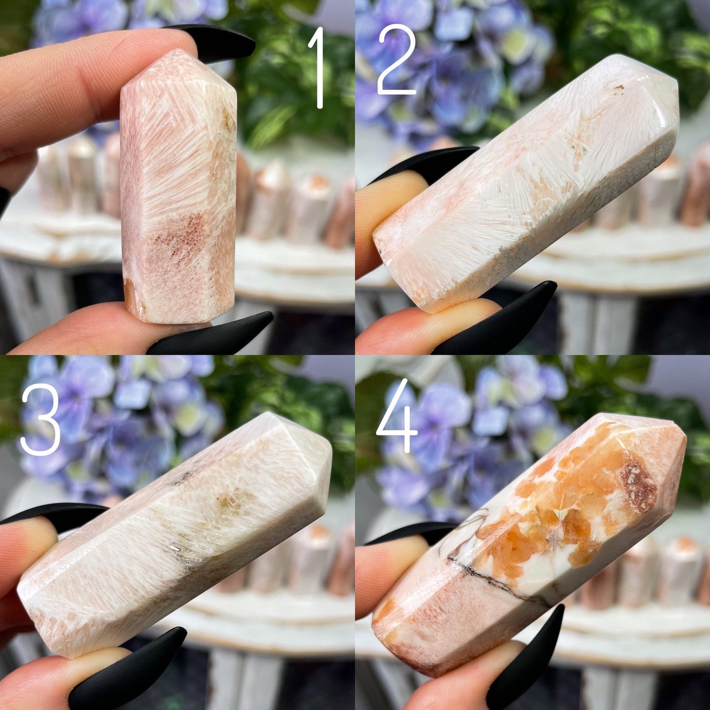 Peach Scolecite Tower