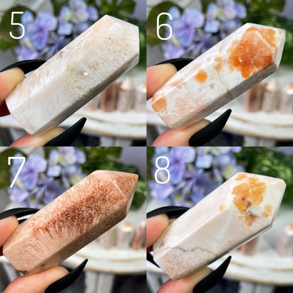 Peach Scolecite Tower