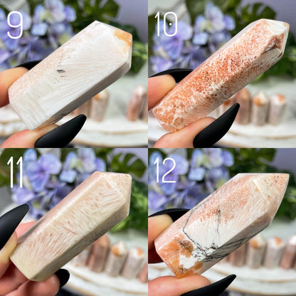 Peach Scolecite Tower
