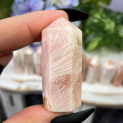 Peach Scolecite Tower