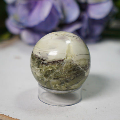 Pastel Green Serpentine Sphere