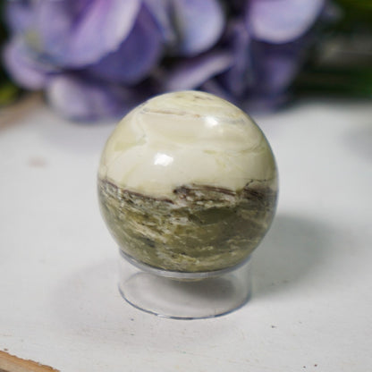 Pastel Green Serpentine Sphere