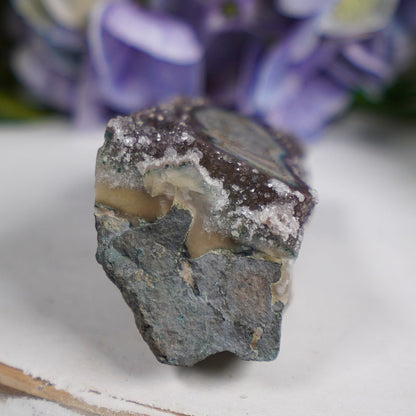 Teal Maroon Amethyst Eye