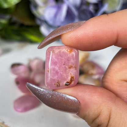 Pink Aragonite Tumbles