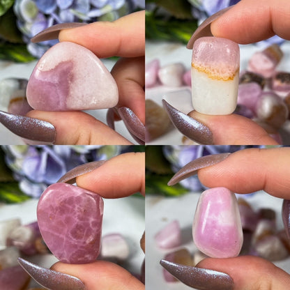 Pink Aragonite Tumbles