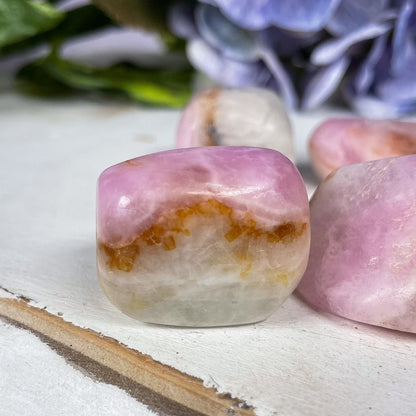 Pink Aragonite Tumbles