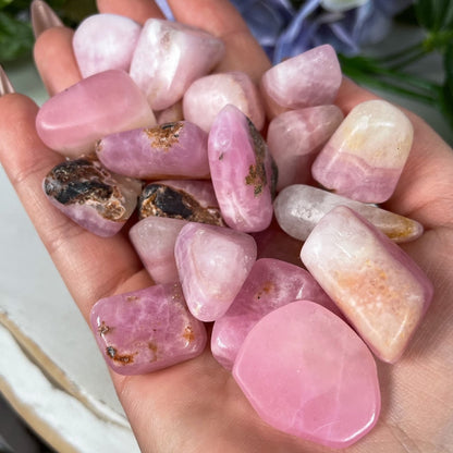 Pink Aragonite Tumbles