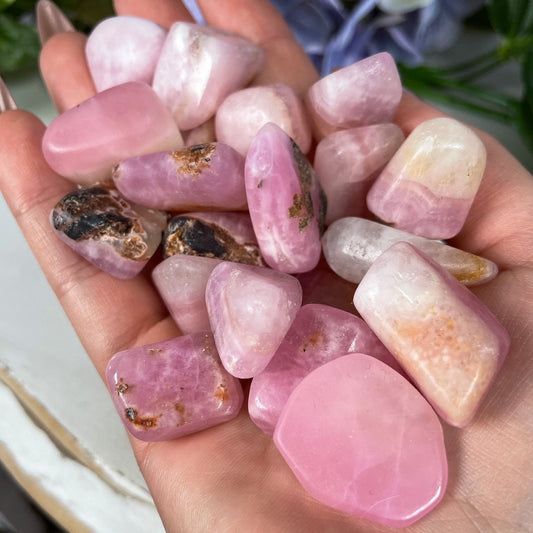 Pink Aragonite Tumbles