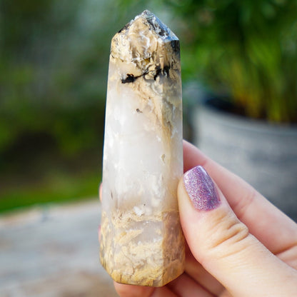 Tiger Dendritic Agate Tower