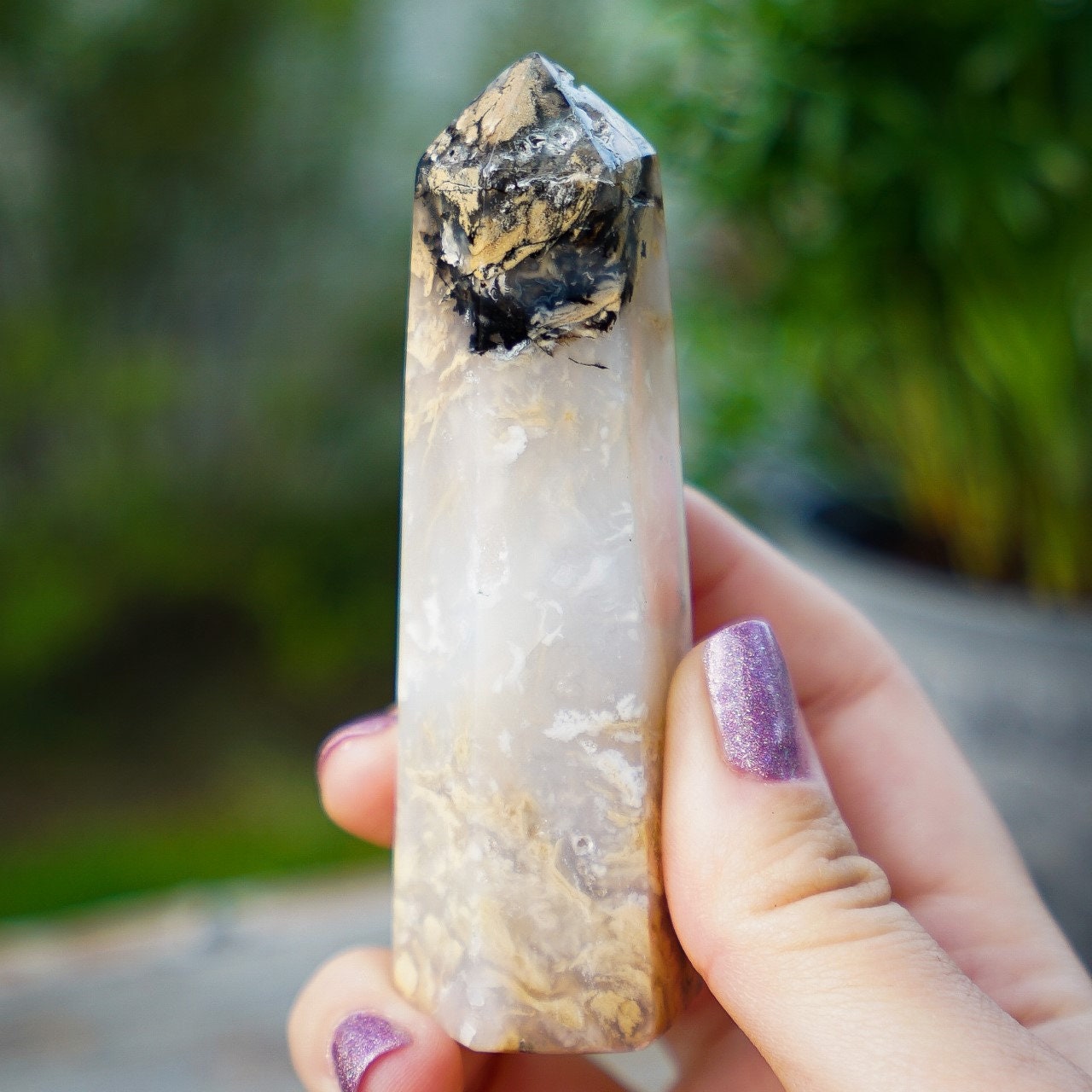 Tiger Dendritic Agate Tower