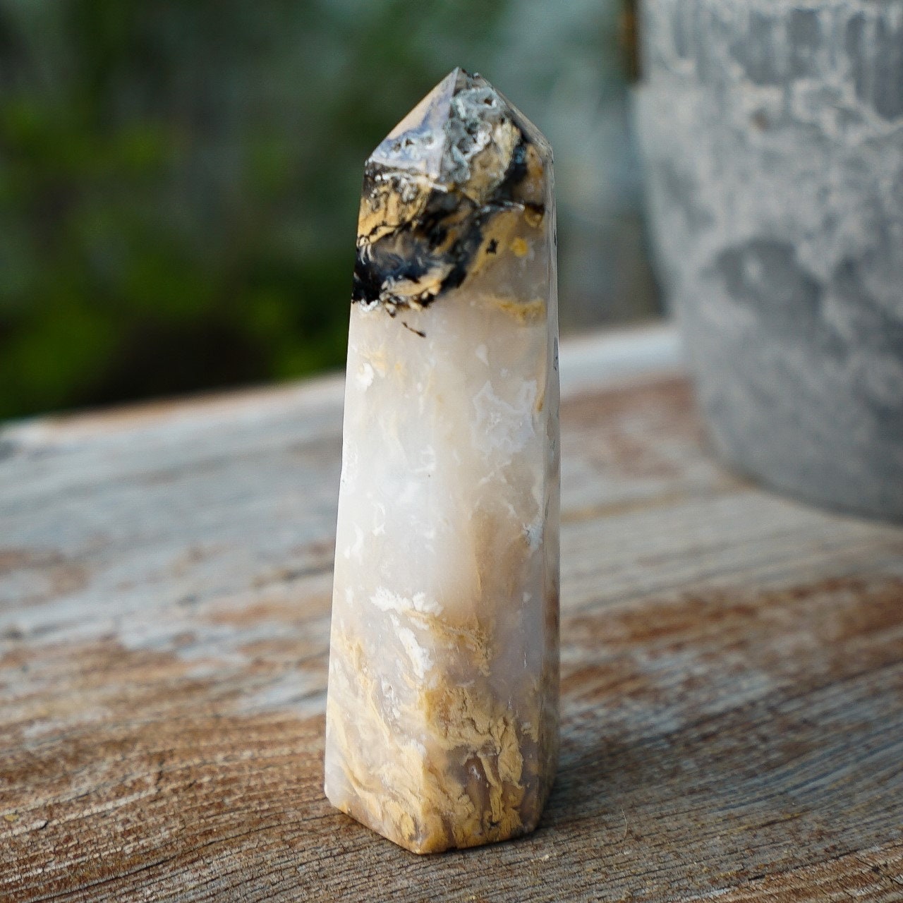 Tiger Dendritic Agate Tower