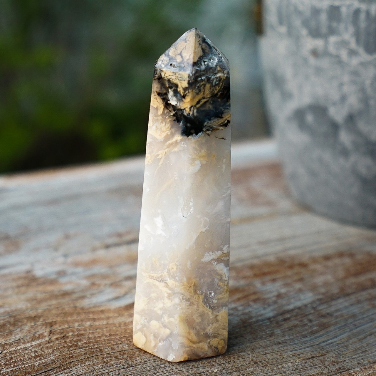 Tiger Dendritic Agate Tower