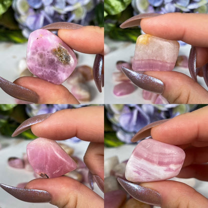 Pink Aragonite Tumbles
