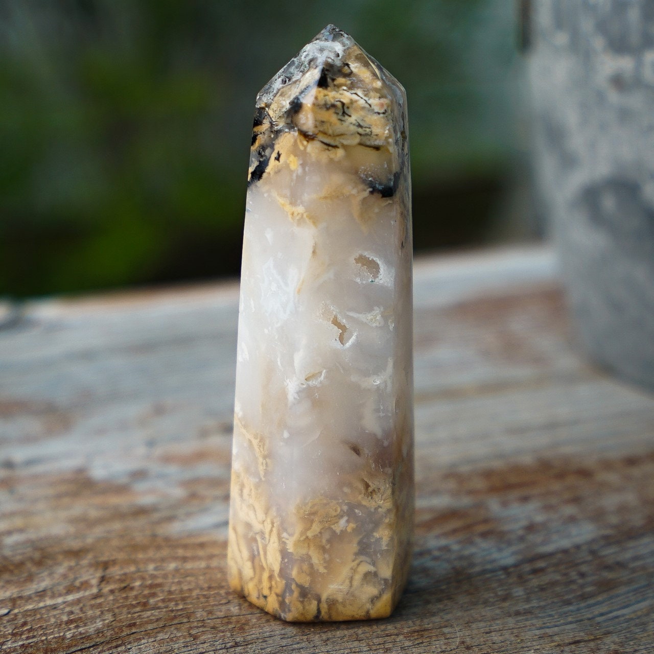 Tiger Dendritic Agate Tower