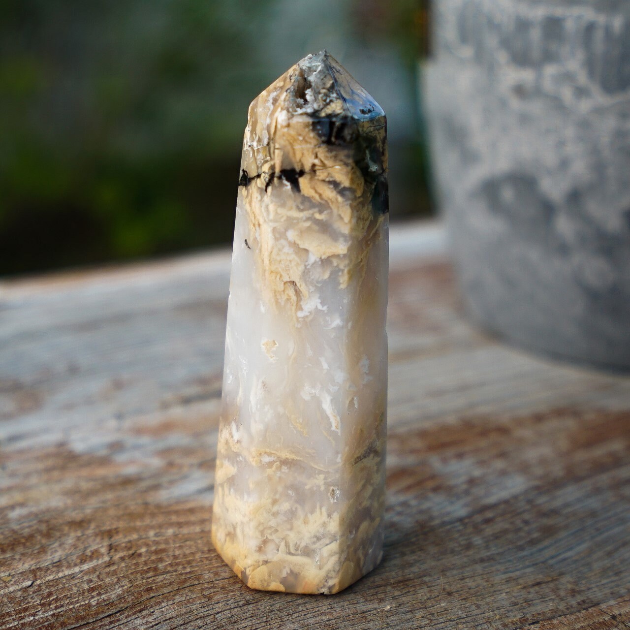 Tiger Dendritic Agate Tower