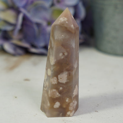 Flower Agate Quartz Point