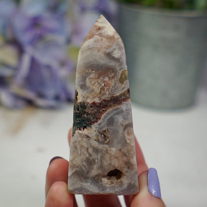 Pink Amethyst Jasper Tower