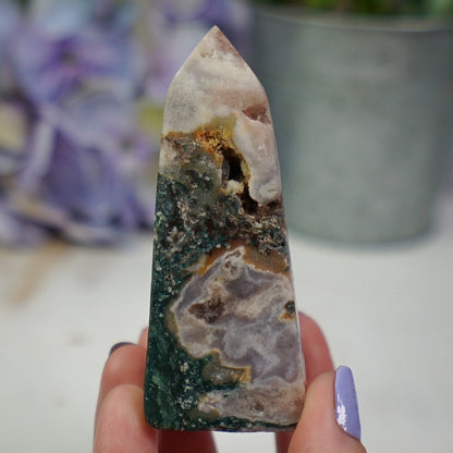 Pink Amethyst Jasper Tower