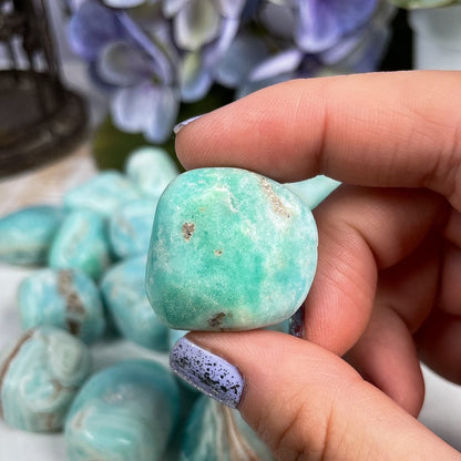 Blue Aragonite Tumbles