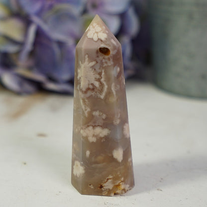 Flower Agate Quartz Point