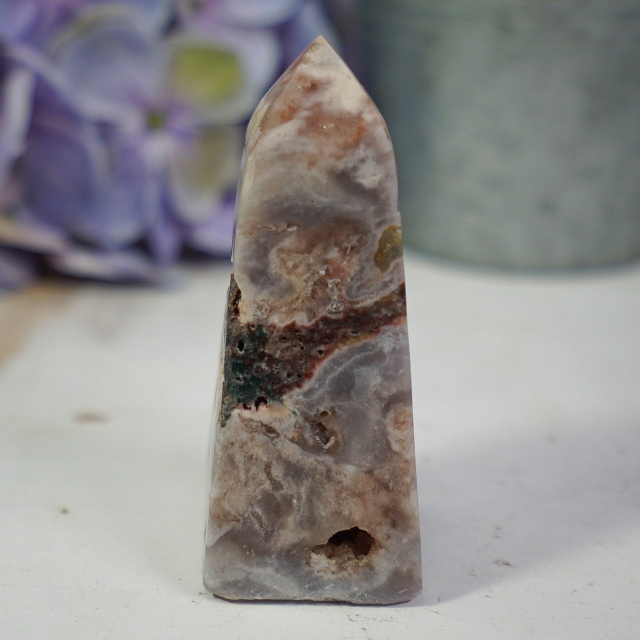 Pink Amethyst Jasper Tower