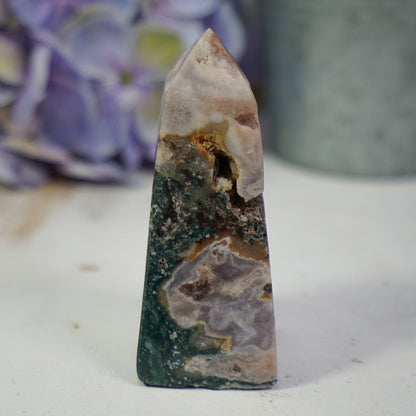 Pink Amethyst Jasper Tower