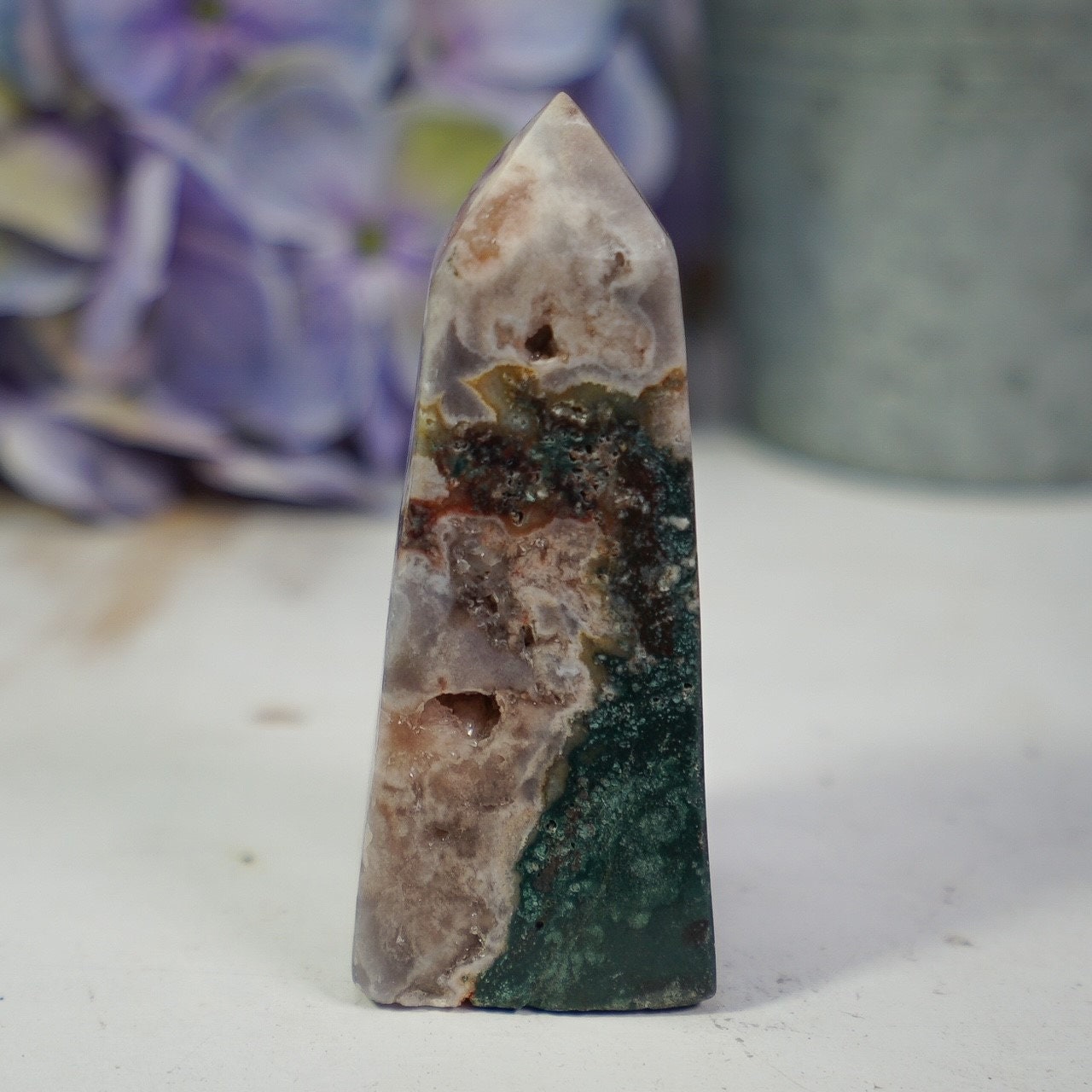 Pink Amethyst Jasper Tower